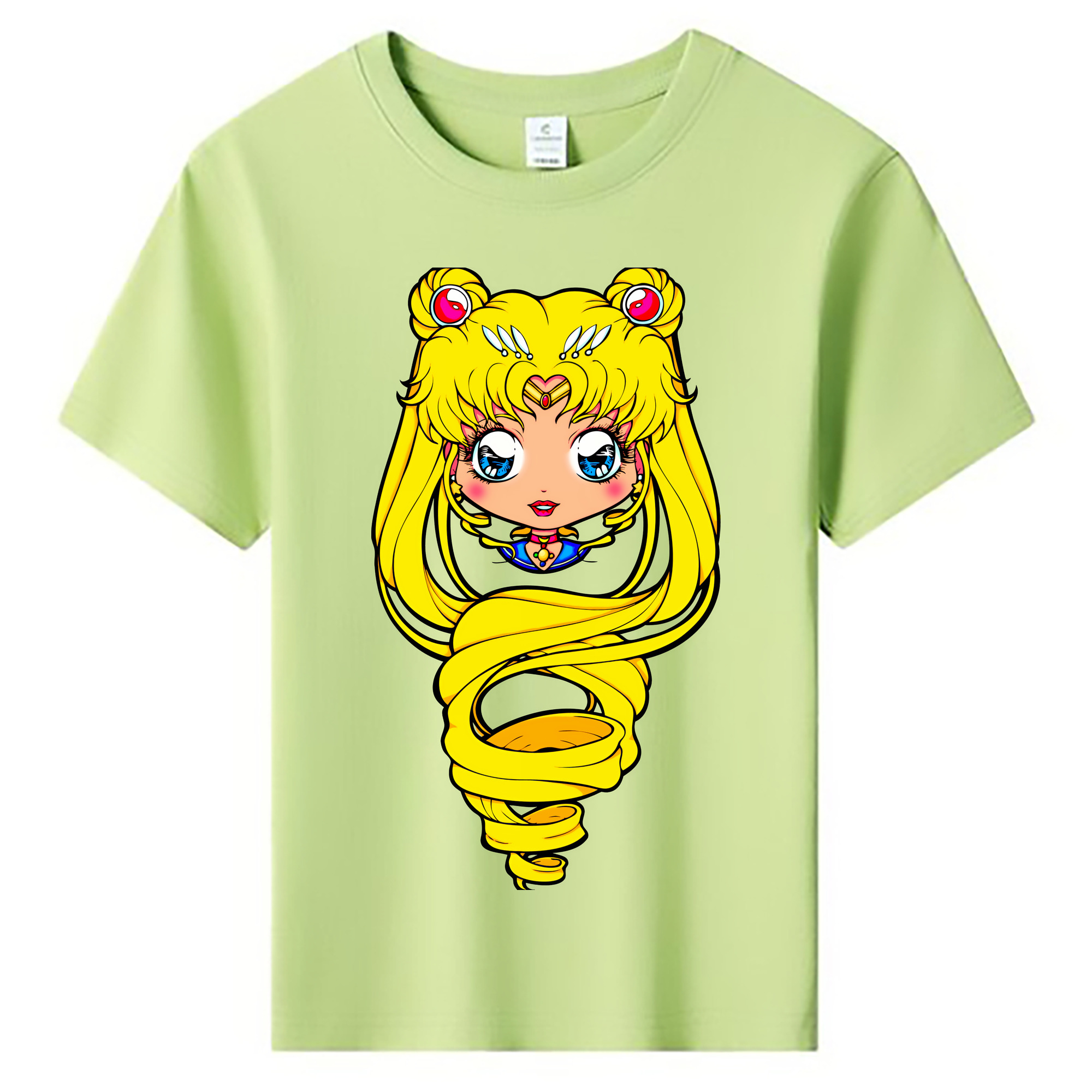 （画像用） 美少女戦士セーラームーン 月野 うさぎ つきの うさぎ Sailor Moon Tsukino Usagi 綿100％キッズTシャツ（フロントプリント）